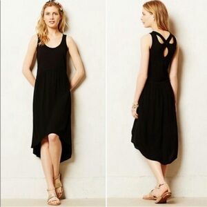 NWT Anthropologie Criss Cross Back Dress‎ black sz small